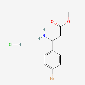Methyl 3-amino-3-(4-bromophenyl)propanoate hydrochloride chemical structure (CAS 952729-65-6)
