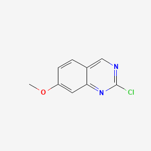 2-Chloro-7-methoxyquinazoline chemical structure (CAS 953039-15-1)