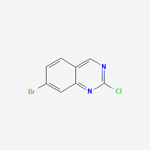 7-Bromo-2-chloroquinazoline chemical structure (CAS 953039-66-2)
