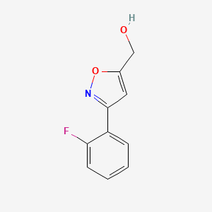 3-(2-Fluorophenyl)-5-(hydroxymethyl)isoxazole chemical structure (CAS 953046-62-3)