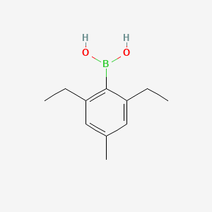 (2,6-Diethyl-4-methylphenyl)boronic acid chemical structure (CAS 953075-90-6)