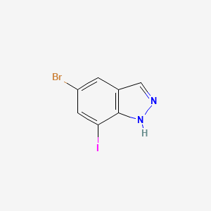 5-Bromo-7-iodo-1H-indazole chemical structure (CAS 953410-86-1)