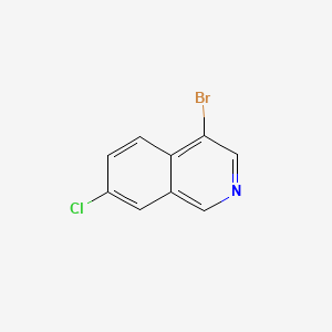 4-Bromo-7-chloroisoquinoline chemical structure (CAS 953421-72-2)