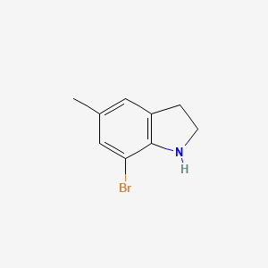 7-Bromo-5-methylindoline chemical structure (CAS 953743-64-1)