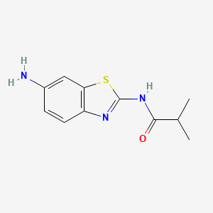 N-(6-Aminobenzo[d]thiazol-2-yl)isobutyramide chemical structure (CAS 953746-63-9)