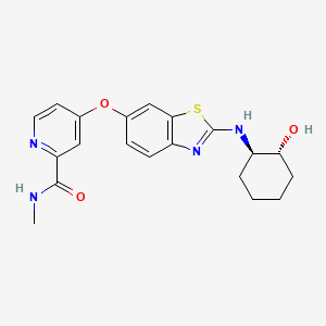 4-((2-(((1R,2R)-2-Hydroxycyclohexyl)amino)benzo[d]thiazol-6-yl)oxy)-N-methylpicolinamide chemical structure (CAS 953769-46-5)