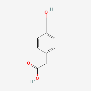 2-(4-(2-Hydroxypropan-2-yl)phenyl)acetic acid chemical structure (CAS 953780-73-9)