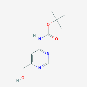 tert-Butyl (6-(hydroxymethyl)pyrimidin-4-yl)carbamate chemical structure (CAS 954097-20-2)