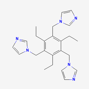 1,1',1''-((2,4,6-Triethylbenzene-1,3,5-triyl)tris(methylene))tris(1H-imidazole) chemical structure (CAS 954111-58-1)