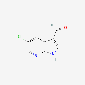 5-Chloro-1H-pyrrolo[2,3-b]pyridine-3-carbaldehyde chemical structure (CAS 954112-61-9)