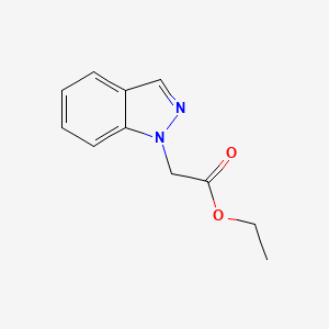Ethyl 2-(1H-indazol-1-yl)acetate chemical structure (CAS 954116-84-8)