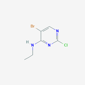 5-Bromo-2-chloro-N-ethylpyrimidin-4-amine chemical structure (CAS 954221-06-8)