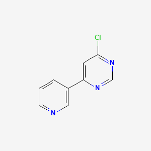 4-Chloro-6-(pyridin-3-yl)pyrimidine chemical structure (CAS 954232-31-6)
