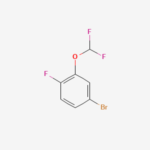 4-Bromo-2-(difluoromethoxy)-1-fluorobenzene chemical structure (CAS 954235-78-0)