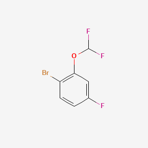 1-Bromo-2-(difluoromethoxy)-4-fluorobenzene chemical structure (CAS 954235-83-7)