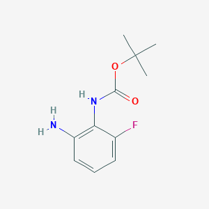 tert-Butyl (2-amino-6-fluorophenyl)carbamate chemical structure (CAS 954239-11-3)