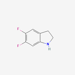 5,6-Difluoroindoline chemical structure (CAS 954255-04-0)