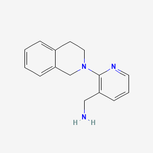 (2-(3,4-Dihydroisoquinolin-2(1H)-yl)pyridin-3-yl)methanamine chemical structure (CAS 954257-49-9)