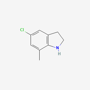 5-Chloro-7-methyl-2,3-dihydro-1h-indole chemical structure (CAS 954277-47-5)
