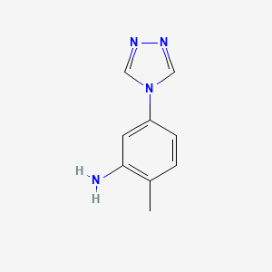 2-Methyl-5-(4H-1,2,4-triazol-4-yl)aniline chemical structure (CAS 954325-79-2)