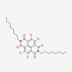 4,5,9,10-Tetrabromo-2,7-dioctylbenzo[lmn][3,8]phenanthroline-1,3,6,8(2H,7H)-tetraone chemical structure (CAS 954374-43-7)