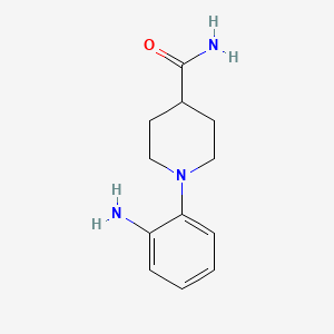 1-(2-Aminophenyl)piperidine-4-carboxamide chemical structure (CAS 954587-51-0)