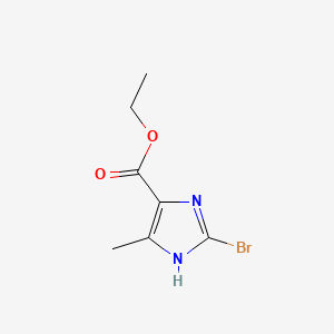 Ethyl 2-bromo-4-methyl-1H-imidazole-5-carboxylate chemical structure (CAS 95470-42-1)