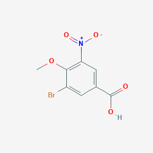 3-Bromo-4-methoxy-5-nitro-benzoic acid chemical structure (CAS 954815-08-8)
