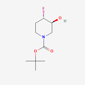 trans-tert-Butyl 4-fluoro-3-hydroxypiperidine-1-carboxylate chemical structure (CAS 955028-82-7)