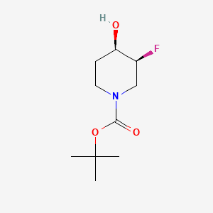 cis-tert-Butyl 3-fluoro-4-hydroxypiperidine-1-carboxylate chemical structure (CAS 955028-88-3)