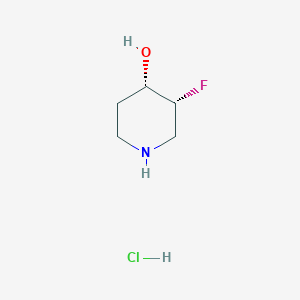 (3R,4S)-rel-3-Fluoropiperidin-4-ol hydrochloride chemical structure (CAS 955028-89-4)