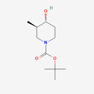 (3R,4R)-rel-tert-Butyl 4-hydroxy-3-methylpiperidine-1-carboxylate chemical structure (CAS 955028-90-7)