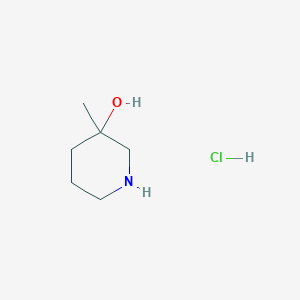 3-Methylpiperidin-3-ol hydrochloride chemical structure (CAS 955028-98-5)