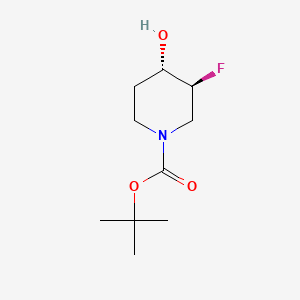 tert-Butyl trans-3-fluoro-4-hydroxypiperidine-1-carboxylate chemical structure (CAS 955029-44-4)