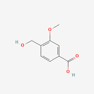 4-(Hydroxymethyl)-3-methoxybenzoic acid chemical structure (CAS 955117-56-3)
