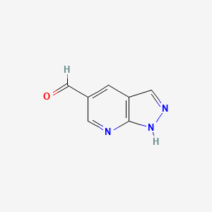 1H-Pyrazolo[3,4-b]pyridine-5-carbaldehyde chemical structure (CAS 955127-76-1)