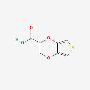2,3-Dihydrothieno[3,4-b][1,4]dioxine-2-carboxylic acid chemical structure (CAS 955373-67-8)