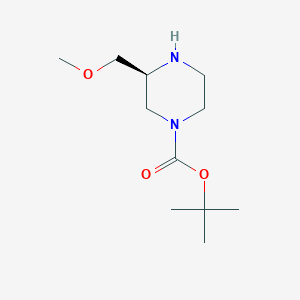 (S)-tert-Butyl 3-(methoxymethyl)piperazine-1-carboxylate chemical structure (CAS 955400-16-5)
