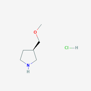 (R)-3-(Methoxymethyl)pyrrolidine hydrochloride chemical structure (CAS 955400-18-7)