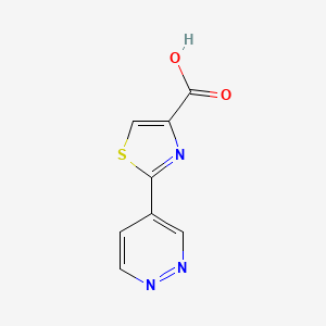 2-(Pyridazin-4-yl)thiazole-4-carboxylic acid chemical structure (CAS 955400-58-5)