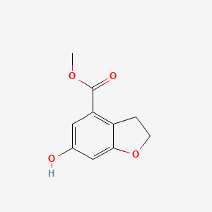 Methyl 6-hydroxy-2,3-dihydrobenzofuran-4-carboxylate chemical structure (CAS 955885-06-0)
