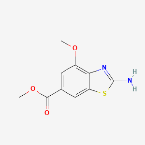 Methyl 2-amino-4-methoxybenzo[d]thiazole-6-carboxylate chemical structure (CAS 955886-84-7)