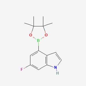6-Fluoro-4-(4,4,5,5-tetramethyl-1,3,2-dioxaborolan-2-yl)-1H-indole chemical structure (CAS 955978-85-5)