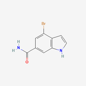 4-Bromo-1H-indole-6-carboxamide chemical structure (CAS 955978-87-7)