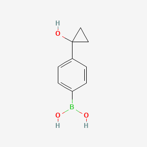 (4-(1-Hydroxycyclopropyl)phenyl)boronic acid chemical structure (CAS 956006-93-2)