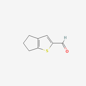 5,6-Dihydro-4H-cyclopenta[b]thiophene-2-carbaldehyde chemical structure (CAS 956010-59-6)