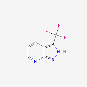 3-(Trifluoromethyl)-1H-pyrazolo[3,4-b]pyridine chemical structure (CAS 956010-87-0)
