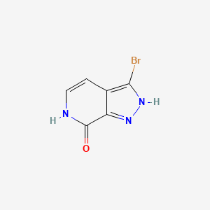 3-Bromo-1H-pyrazolo[3,4-c]pyridin-7(6H)-one chemical structure (CAS 956077-63-7)