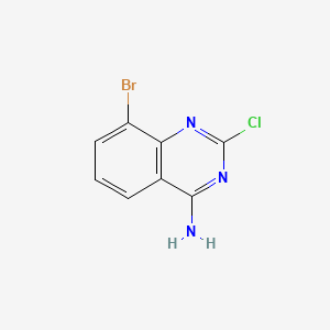 8-Bromo-2-chloroquinazolin-4-amine chemical structure (CAS 956100-62-2)