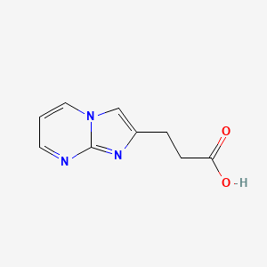 3-(Imidazo[1,2-a]pyrimidin-2-yl)propanoic acid chemical structure (CAS 956101-01-2)